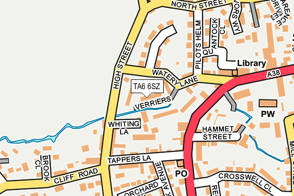 TA6 6SZ map - OS OpenMap – Local (Ordnance Survey) TA6 6SZ map - OS OpenMap – Local (Ordnance Survey)