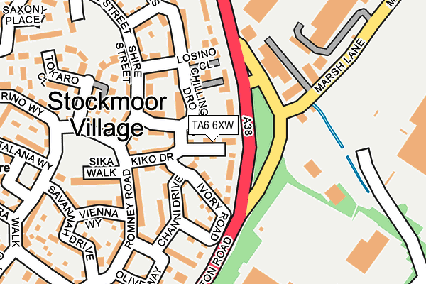 TA6 6XW map - OS OpenMap – Local (Ordnance Survey) TA6 6XW map - OS OpenMap – Local (Ordnance Survey)