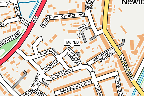 TA6 7BD map - OS OpenMap – Local (Ordnance Survey) TA6 7BD map - OS OpenMap – Local (Ordnance Survey)