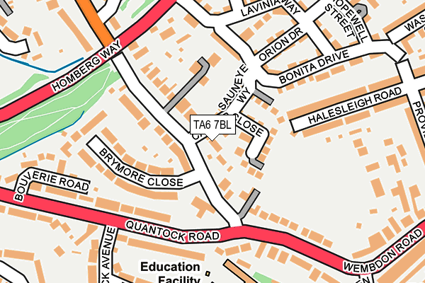 TA6 7BL map - OS OpenMap – Local (Ordnance Survey)