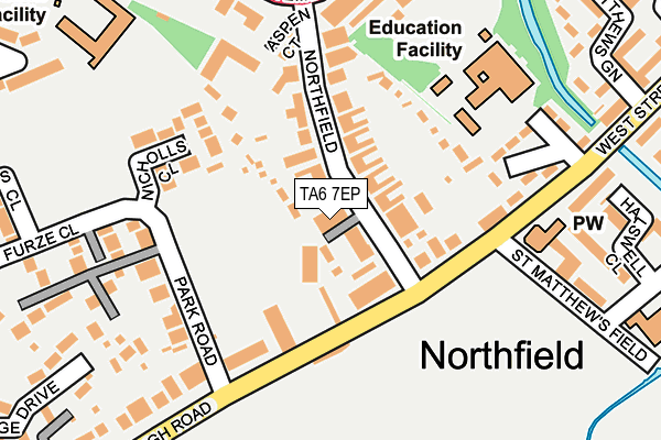 TA6 7EP map - OS OpenMap – Local (Ordnance Survey) TA6 7EP map - OS OpenMap – Local (Ordnance Survey)