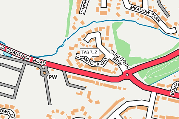 TA6 7JZ map - OS OpenMap – Local (Ordnance Survey) TA6 7JZ map - OS OpenMap – Local (Ordnance Survey)