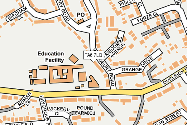 TA6 7LQ map - OS OpenMap – Local (Ordnance Survey) TA6 7LQ map - OS OpenMap – Local (Ordnance Survey)