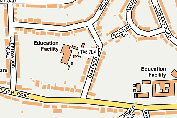 TA6 7LX map - OS OpenMap – Local (Ordnance Survey)