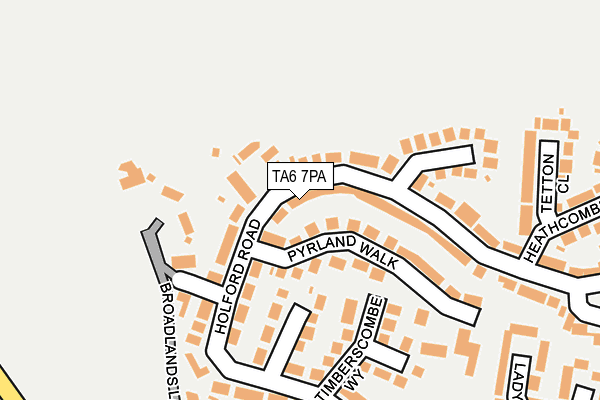 TA6 7PA map - OS OpenMap – Local (Ordnance Survey) TA6 7PA map - OS OpenMap – Local (Ordnance Survey)