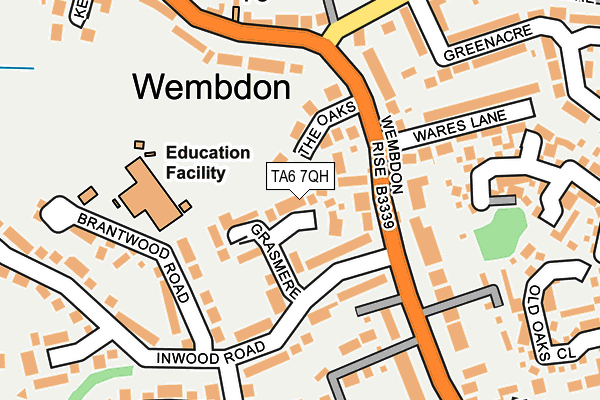 TA6 7QH map - OS OpenMap – Local (Ordnance Survey) TA6 7QH map - OS OpenMap – Local (Ordnance Survey)