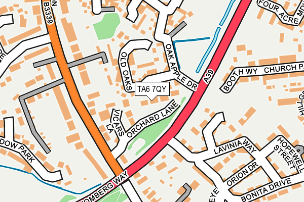 TA6 7QY map - OS OpenMap – Local (Ordnance Survey) TA6 7QY map - OS OpenMap – Local (Ordnance Survey)
