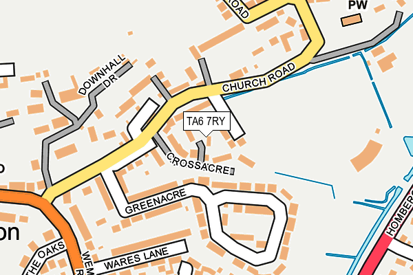 TA6 7RY map - OS OpenMap – Local (Ordnance Survey) TA6 7RY map - OS OpenMap – Local (Ordnance Survey)