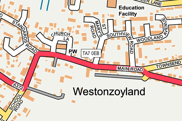 TA7 0EB map - OS OpenMap – Local (Ordnance Survey) TA7 0EB map - OS OpenMap – Local (Ordnance Survey)