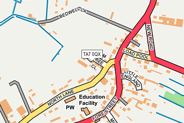 TA7 0QX map - OS OpenMap – Local (Ordnance Survey) TA7 0QX map - OS OpenMap – Local (Ordnance Survey)