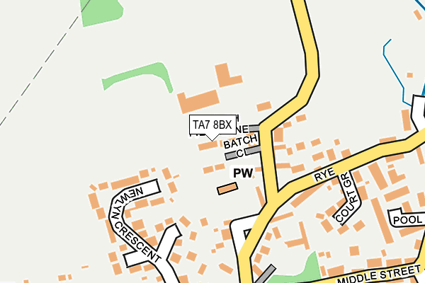 TA7 8BX map - OS OpenMap – Local (Ordnance Survey) TA7 8BX map - OS OpenMap – Local (Ordnance Survey)