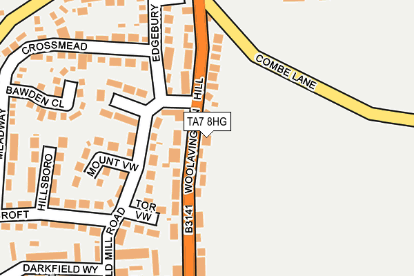 TA7 8HG map - OS OpenMap – Local (Ordnance Survey) TA7 8HG map - OS OpenMap – Local (Ordnance Survey)