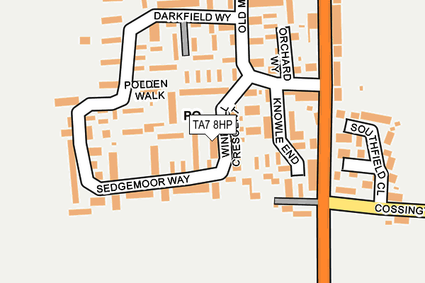 TA7 8HP map - OS OpenMap – Local (Ordnance Survey) TA7 8HP map - OS OpenMap – Local (Ordnance Survey)