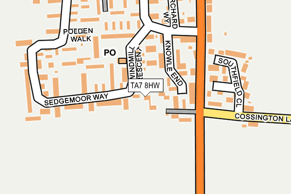 TA7 8HW map - OS OpenMap – Local (Ordnance Survey) TA7 8HW map - OS OpenMap – Local (Ordnance Survey)