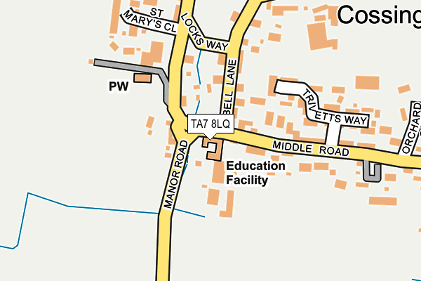 TA7 8LQ map - OS OpenMap – Local (Ordnance Survey) TA7 8LQ map - OS OpenMap – Local (Ordnance Survey)