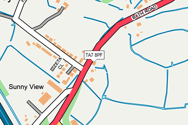 TA7 8PF map - OS OpenMap – Local (Ordnance Survey) TA7 8PF map - OS OpenMap – Local (Ordnance Survey)