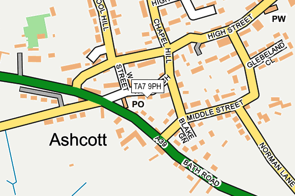 TA7 9PH map - OS OpenMap – Local (Ordnance Survey) TA7 9PH map - OS OpenMap – Local (Ordnance Survey)