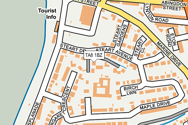 TA8 1BZ map - OS OpenMap – Local (Ordnance Survey) TA8 1BZ map - OS OpenMap – Local (Ordnance Survey)