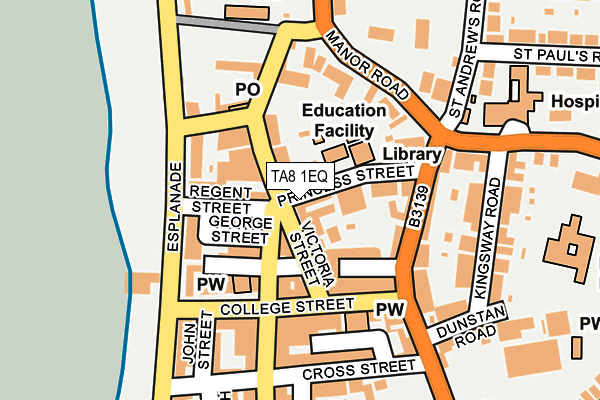 TA8 1EQ map - OS OpenMap – Local (Ordnance Survey) TA8 1EQ map - OS OpenMap – Local (Ordnance Survey)