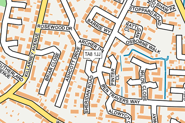 TA8 1JJ map - OS OpenMap – Local (Ordnance Survey) TA8 1JJ map - OS OpenMap – Local (Ordnance Survey)