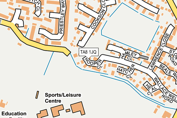 TA8 1JQ map - OS OpenMap – Local (Ordnance Survey) TA8 1JQ map - OS OpenMap – Local (Ordnance Survey)