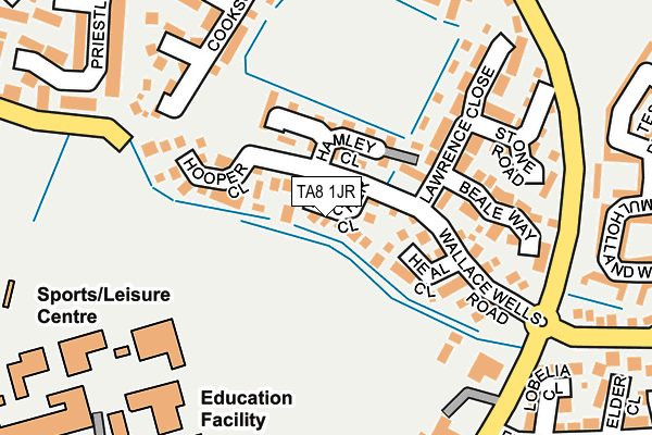 TA8 1JR map - OS OpenMap – Local (Ordnance Survey) TA8 1JR map - OS OpenMap – Local (Ordnance Survey)