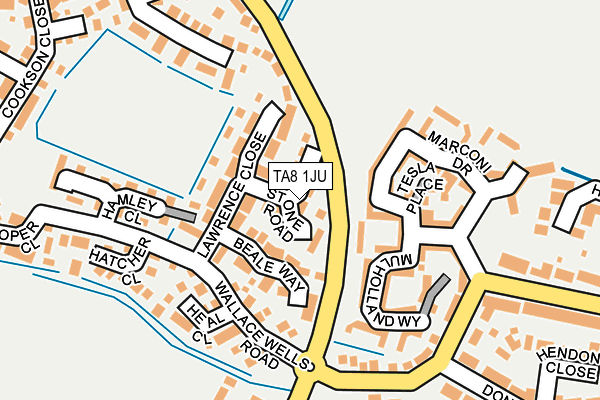 TA8 1JU map - OS OpenMap – Local (Ordnance Survey) TA8 1JU map - OS OpenMap – Local (Ordnance Survey)
