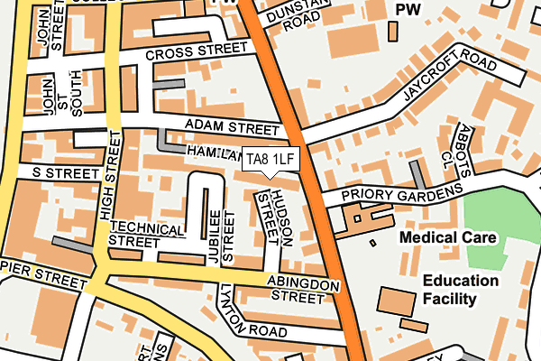 TA8 1LF map - OS OpenMap – Local (Ordnance Survey) TA8 1LF map - OS OpenMap – Local (Ordnance Survey)