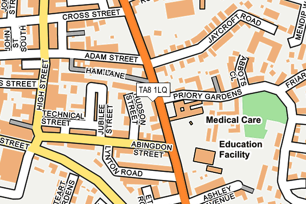 TA8 1LQ map - OS OpenMap – Local (Ordnance Survey) TA8 1LQ map - OS OpenMap – Local (Ordnance Survey)