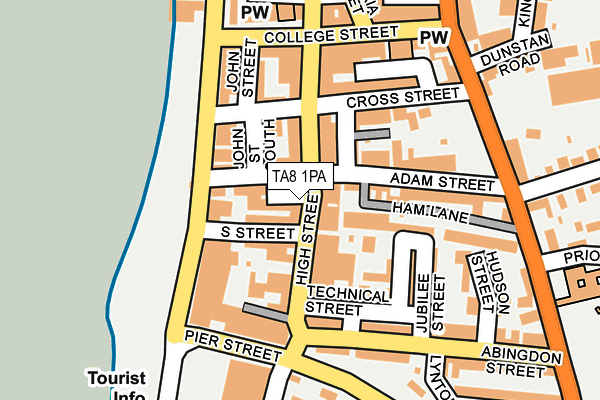 TA8 1PA map - OS OpenMap – Local (Ordnance Survey) TA8 1PA map - OS OpenMap – Local (Ordnance Survey)
