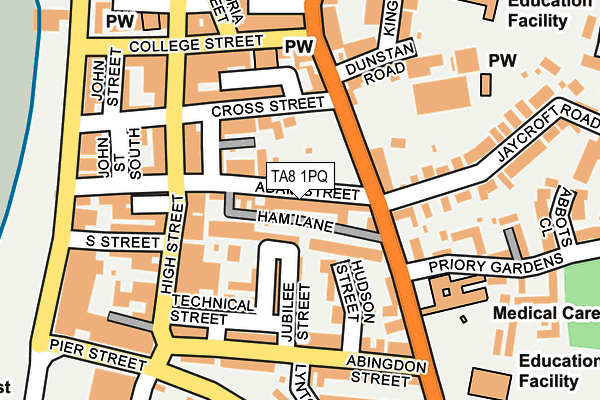 TA8 1PQ map - OS OpenMap – Local (Ordnance Survey) TA8 1PQ map - OS OpenMap – Local (Ordnance Survey)