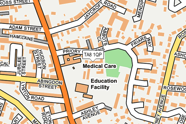 TA8 1QP map - OS OpenMap – Local (Ordnance Survey) TA8 1QP map - OS OpenMap – Local (Ordnance Survey)