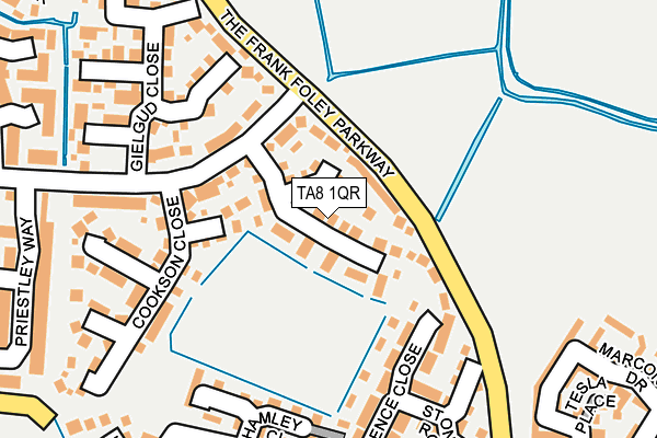 TA8 1QR map - OS OpenMap – Local (Ordnance Survey) TA8 1QR map - OS OpenMap – Local (Ordnance Survey)