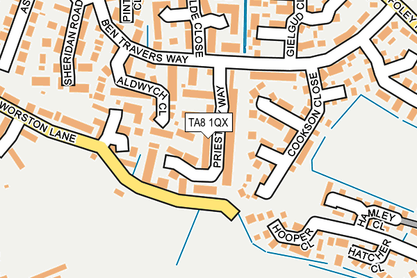 TA8 1QX map - OS OpenMap – Local (Ordnance Survey)
