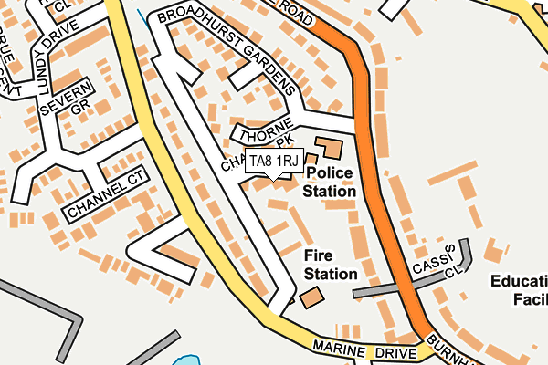 TA8 1RJ map - OS OpenMap – Local (Ordnance Survey) TA8 1RJ map - OS OpenMap – Local (Ordnance Survey)