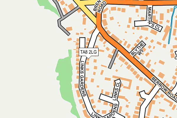 TA8 2LG map - OS OpenMap – Local (Ordnance Survey) TA8 2LG map - OS OpenMap – Local (Ordnance Survey)