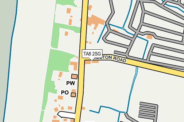 TA8 2SG map - OS OpenMap – Local (Ordnance Survey) TA8 2SG map - OS OpenMap – Local (Ordnance Survey)