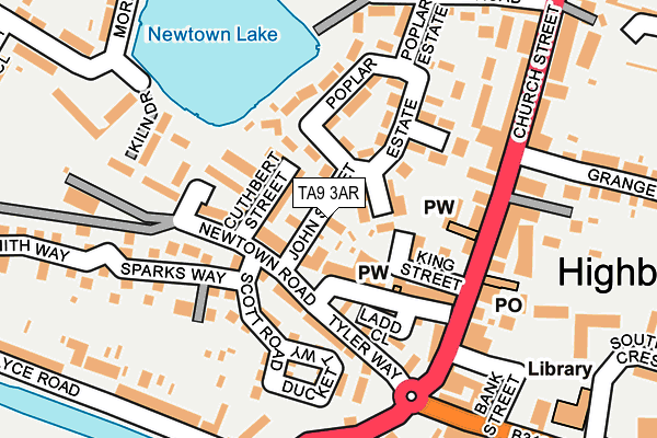 TA9 3AR map - OS OpenMap – Local (Ordnance Survey) TA9 3AR map - OS OpenMap – Local (Ordnance Survey)