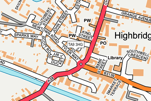 TA9 3HG map - OS OpenMap – Local (Ordnance Survey) TA9 3HG map - OS OpenMap – Local (Ordnance Survey)