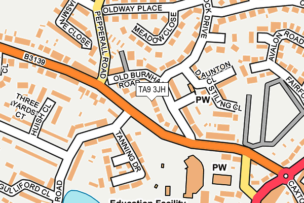 TA9 3JH map - OS OpenMap – Local (Ordnance Survey) TA9 3JH map - OS OpenMap – Local (Ordnance Survey)