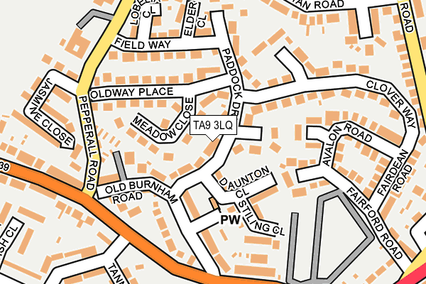 TA9 3LQ map - OS OpenMap – Local (Ordnance Survey) TA9 3LQ map - OS OpenMap – Local (Ordnance Survey)