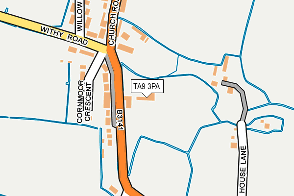 TA9 3PA map - OS OpenMap – Local (Ordnance Survey) TA9 3PA map - OS OpenMap – Local (Ordnance Survey)