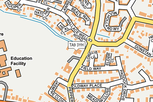 TA9 3YH map - OS OpenMap – Local (Ordnance Survey) TA9 3YH map - OS OpenMap – Local (Ordnance Survey)