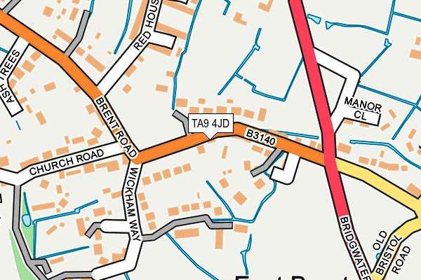 TA9 4JD map - OS OpenMap – Local (Ordnance Survey) TA9 4JD map - OS OpenMap – Local (Ordnance Survey)