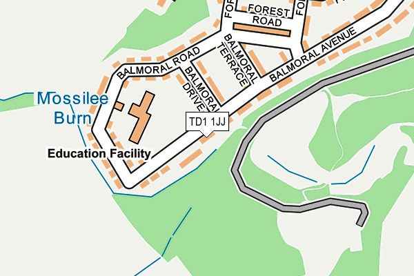 TD1 1JJ map - OS OpenMap – Local (Ordnance Survey) TD1 1JJ map - OS OpenMap – Local (Ordnance Survey)