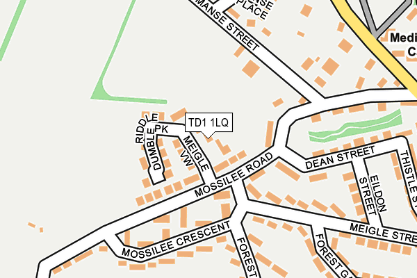 TD1 1LQ map - OS OpenMap – Local (Ordnance Survey) TD1 1LQ map - OS OpenMap – Local (Ordnance Survey)