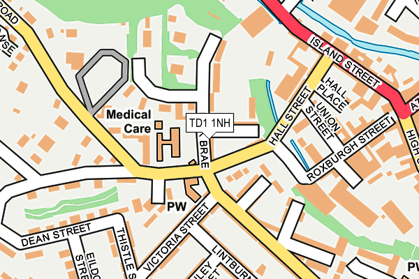 TD1 1NH map - OS OpenMap – Local (Ordnance Survey) TD1 1NH map - OS OpenMap – Local (Ordnance Survey)