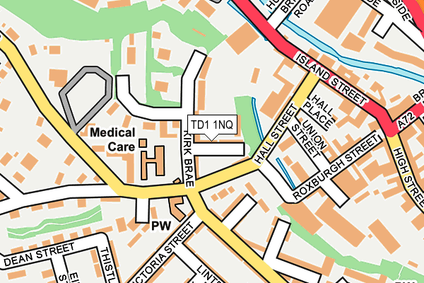 TD1 1NQ map - OS OpenMap – Local (Ordnance Survey) TD1 1NQ map - OS OpenMap – Local (Ordnance Survey)