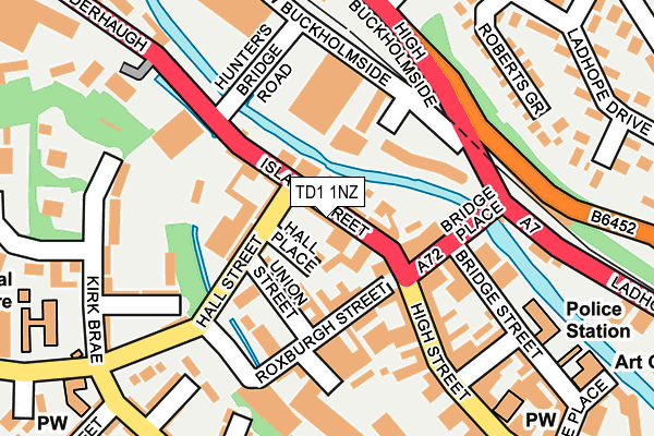 TD1 1NZ map - OS OpenMap – Local (Ordnance Survey) TD1 1NZ map - OS OpenMap – Local (Ordnance Survey)