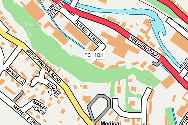TD1 1QH map - OS OpenMap – Local (Ordnance Survey) TD1 1QH map - OS OpenMap – Local (Ordnance Survey)